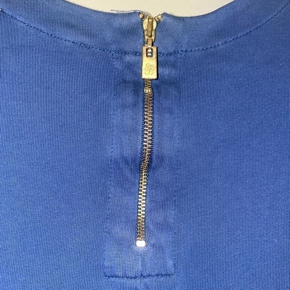 EUC Tommy Bahama Pima Cotton Blue Shift Shirt Dress Size Medium - Picture 9 of 10